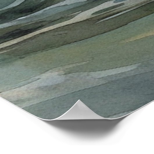 Illustratieve vuurtorendruk of -Poster Poster (Hoek)