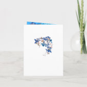 Illustratieve Waterverf Moon-flower Couple Shower (Achterkant)