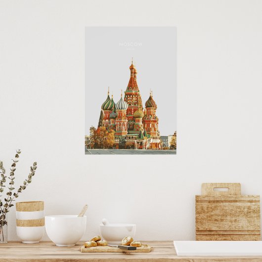 Illustratiewerk Moskou reizen Poster (Keuken)