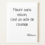 Illustration florale rose planner (Achterkant)