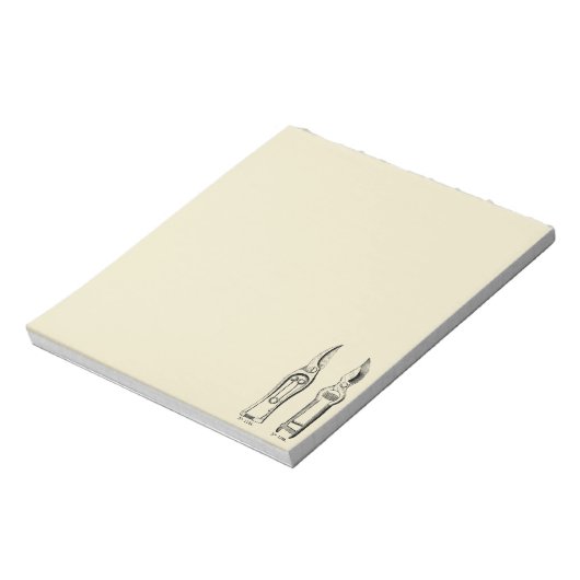  ILLUSTRATION Gardening Tool Pruners Memo Notitieblok (Linkerzijde)