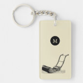  ILLUSTRATION Lawn Mower Monogram 2sided K Sleutelhanger (Voorkant)