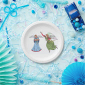 Illustration of Angels Papieren Bordje (Feest)