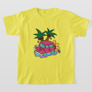 Illustration of cars, bees and butterflies. t-shirt
