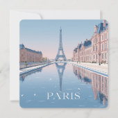 illustration of eiffel tower in paris feestdagenkaart (Voorkant)