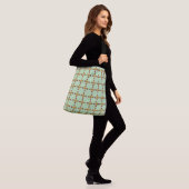 Illustration of hamburger patterns crossbody tas (Op model)