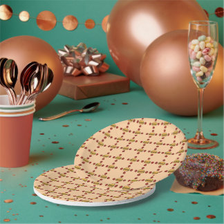 Illustration of hamburger patterns papieren bordje