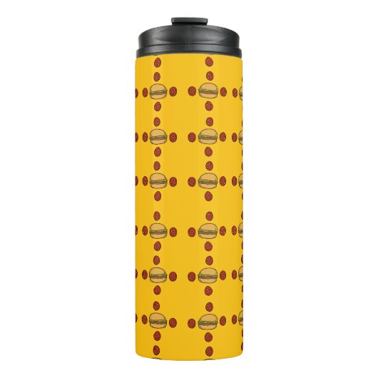 Illustration of hamburger patterns thermosbeker (Voorkant)