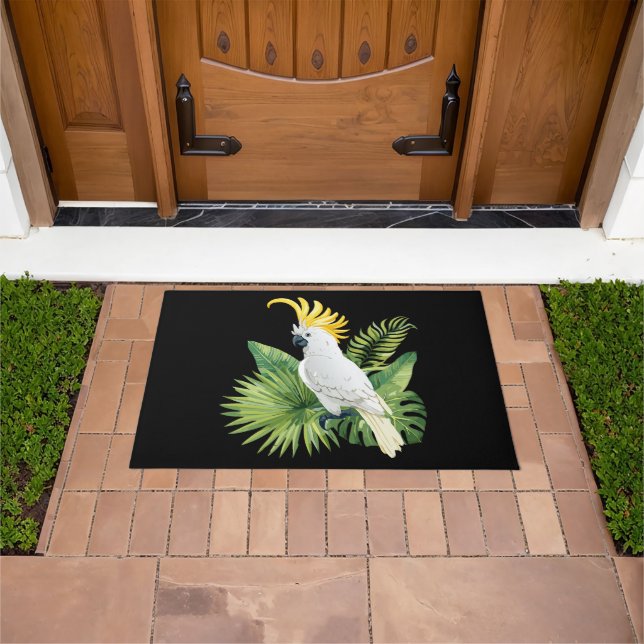 Illustration of parrot cockatoo deurmat (Buiten)