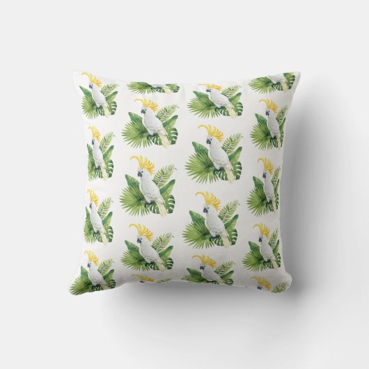 Illustration of parrot cockatoo kussen (Achterkant)