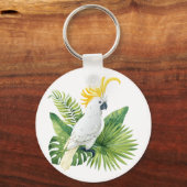 Illustration of parrot cockatoo sleutelhanger (Achterkant)