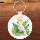Illustration of parrot cockatoo sleutelhanger (Voorkant)
