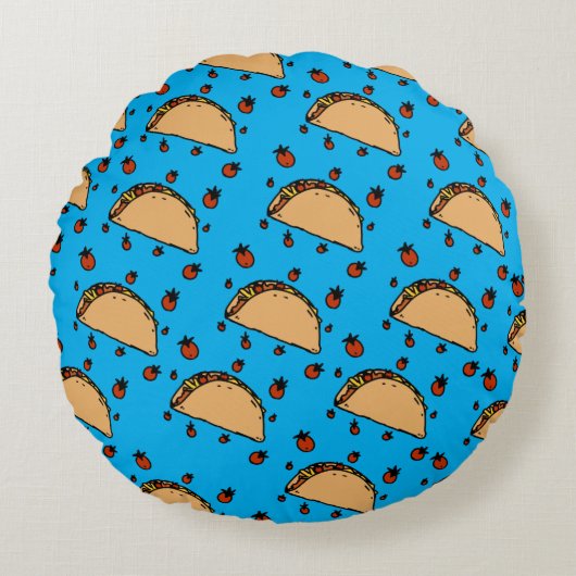 Illustration of tacos rond kussen (Voorkant)