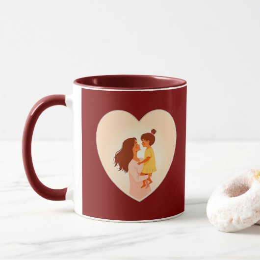 Illustration of the love between mother and daught mok (Met donut)