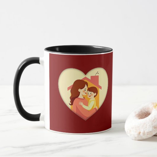 Illustration of the love between mother and daught mok (Met donut)