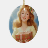 Illustration rétro de Noël Keramisch Ornament (Rechts)