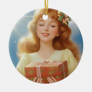 Illustration rétro de Noël Keramisch Ornament