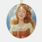 Illustration rétro de Noël Keramisch Ornament (Links)