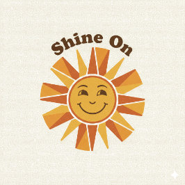 Illustration Throw Pillow –“Shine On” Motivational Kussen