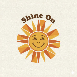 Illustration Throw Pillow –“Shine On” Motivational Kussen