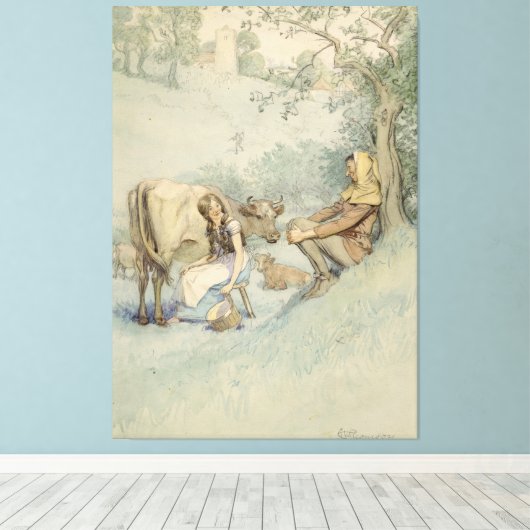 Illustrations to As you like it  Canvas Afdruk (Insitu (Houten vloer))