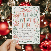 Illustrative Christmas Party Invitation Kaart