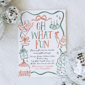 Illustrative Christmas Party Invitation Kaart