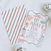 Illustrative Christmas Party Invitation Kaart