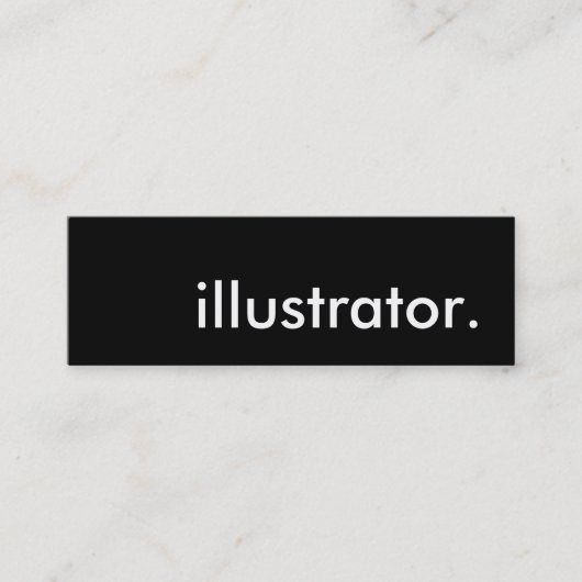 illustrator. mini visitekaartje (Voorkant)