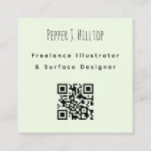 Illustrator oppervlak ontwerper QR-code Vierkante Visitekaartje (Achterkant)