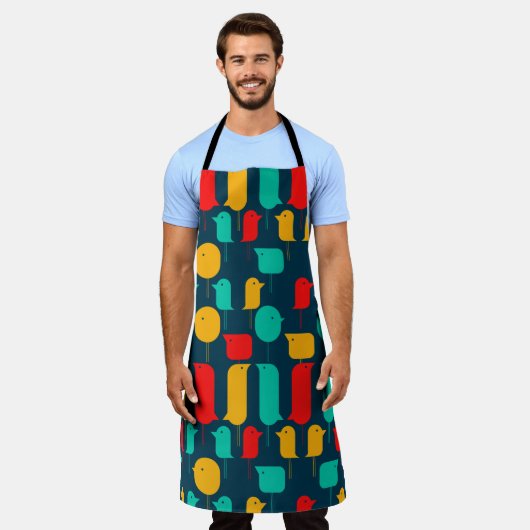 Illustrator vogels schort (Gedragen)