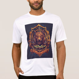 Illustreer een geometrische leeuw t-shirt