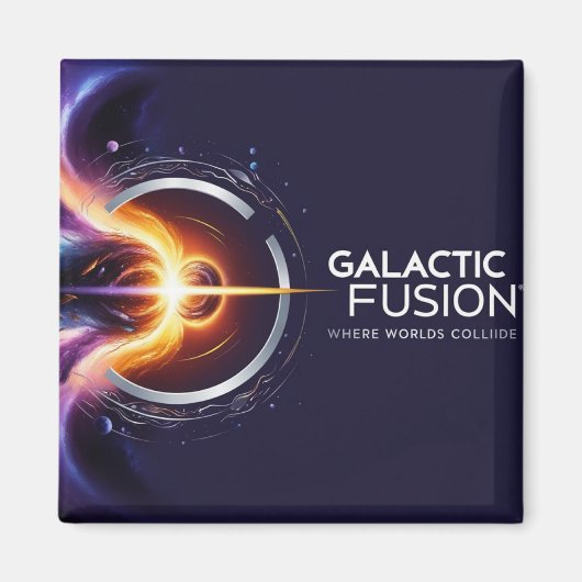 Illustreer een logo met een zwaartekrachtthema met magneet (Voorkant)