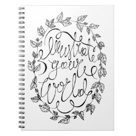 Illustreer uw wereldkalligrafie notitieboek