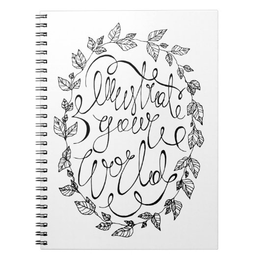 Illustreer uw wereldkalligrafie notitieboek (Voorkant)