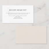 Illustreerde aanvraagkaart voor Roos Ontvangen Visitekaartje (Voorkant / Achterkant)