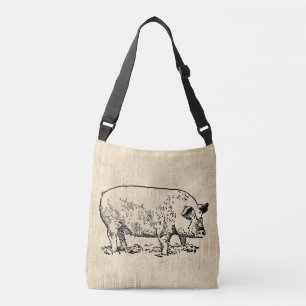 Illustreerde afbeelding met  Script-achtergrond Crossbody Tas