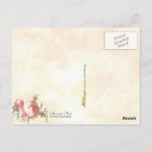 Illustreerde bloeiende planten briefkaart (Achterkant)