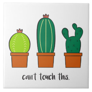 Illustreerde Cactus Tegeltje