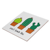 Illustreerde Cactus Tegeltje (Zijkant)