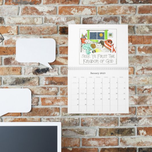 Illustreerde Christelijke agenda voor scripts Kalender