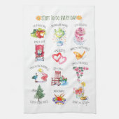 Illustreerde Cute Stuff om keukenhanddoek te doen (Verticaal)