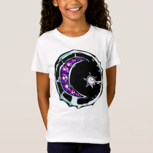 Illustreerde gemstone crescent maan en ster. t-shirt