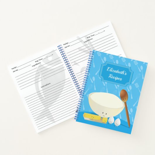 Illustreerde glimlachende cokeswoekernaam notitieboek (Binnen)