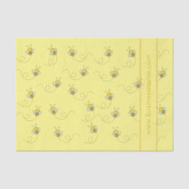 Illustreerde honingbijen tissuepapier