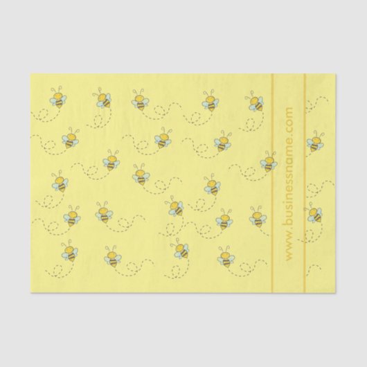 Illustreerde honingbijen tissuepapier (Voorkant)