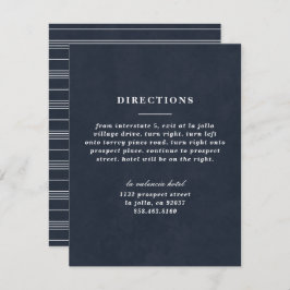 Illustreerde Kaart Knot Directions - Navy