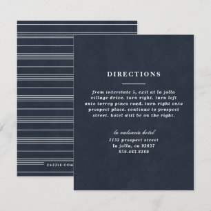 Illustreerde Kaart Knot Directions - Navy
