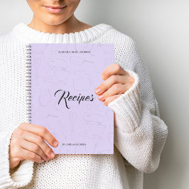 Illustreerde keukengerei Aangepast recept Notitieboek