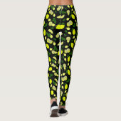 Illustreerde Lemons verlaten modern zomerpatroon Leggings (Achterkant)